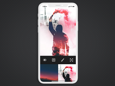 Fused Main Dashboard adjust arrange blend ios iphone x mask photo video