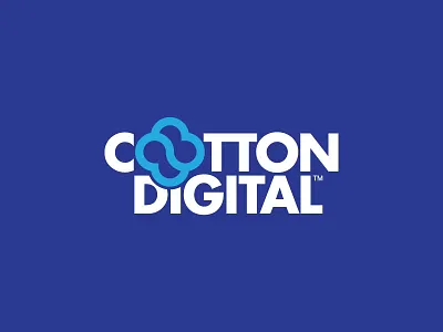 Cotton Digital clean cotton design digital flat logo minimal modern simple
