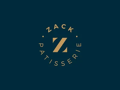 Zack Logo Design branding circle clean corporate design emblem icon identity letter letters logo logo design logo designer logotype mark monogram nice patisserie symbol vector
