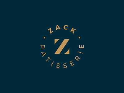 Zack Logo Design branding circle clean corporate design emblem icon identity letter letters logo logo design logo designer logotype mark monogram nice patisserie symbol vector