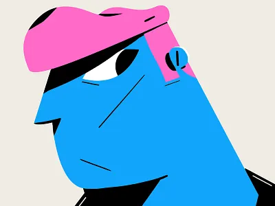 Watch your back biker character design illustration