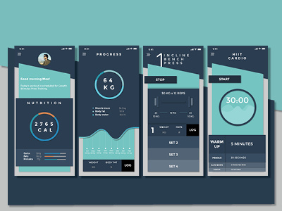 Training App app application design fitness gym mobile ui
