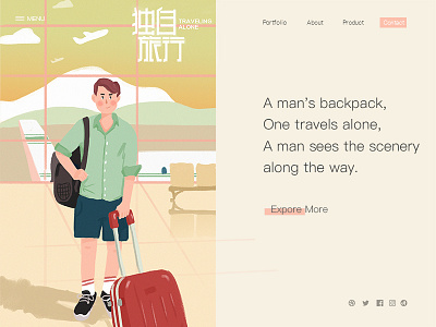 travel illustrations ui