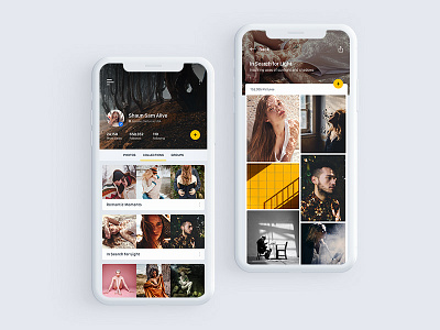 Photo Application - User Interface Collections application photo photography profile trend ui ux