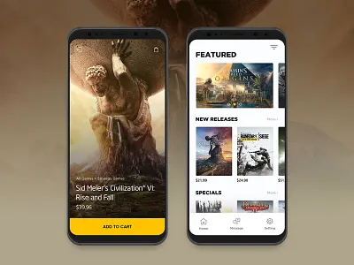 Game Store Concept - User Interface Collections application e commerce game game store trend ui ux