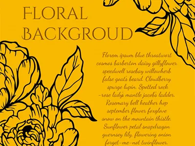 Floral Vector Background download floral floral background flowers hand drawn simple sketched vector vector background