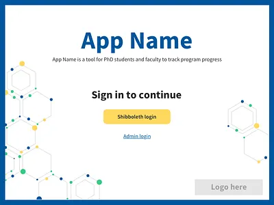 Example app login screen app application higher ed login mockup ui web app web design