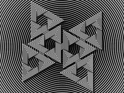 2018 March 06 - Daily Vectors art black and white blend blend tool daily shapes threes triangles vector