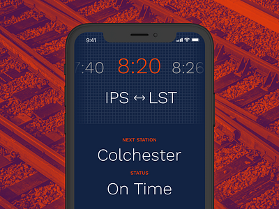 Train Times App (Concept) app concept dark design night orange train ui ux