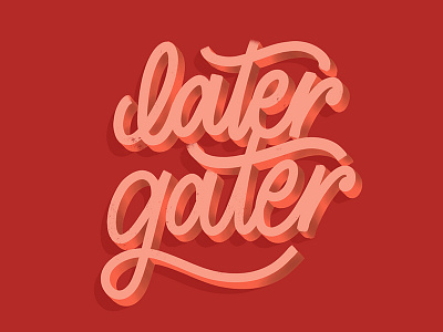 Peace ouuuuut 3d calligraphy cursive gater handlettering handwritting later lettering script type typography