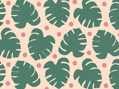 Monstera Pattern abstract illustration leafs monstera pattern plants repeating seamless