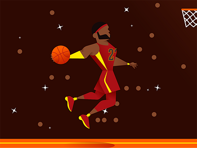 LeBron James andrearubele basket basketball illustration nba sport