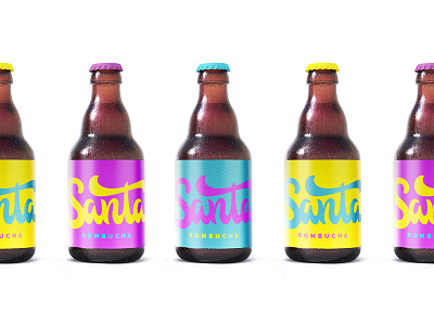 Santa Kombucha Bottles bottle design design de embalagem embalagem para kombucha kombucha kombucha branding kombucha packaging label design package design studio packaging packaging design product packaging