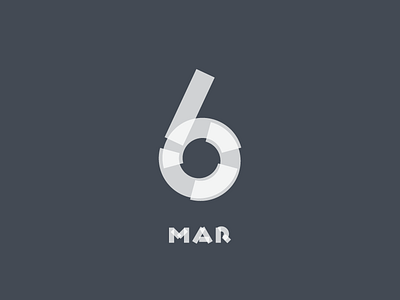 March 6 6 datetypography mar march number six typography