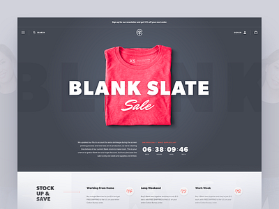 Blank Slate blank cotton bureau gibson hero landing page