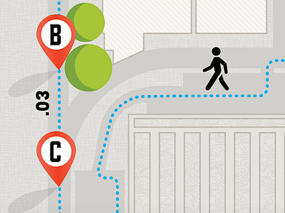 Employee Walking Map of Plant (detail) map