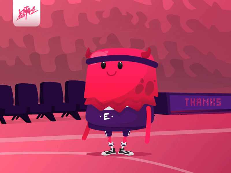 Hello Dribbble! basketball debut emak first shot monster pink purple shot tnmc