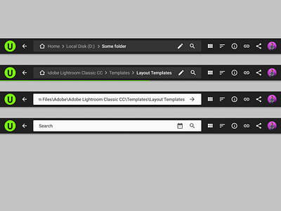 App bar for a file manager file manager material design ui