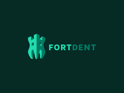 Fortdent castle creative dent dental dentist flat fort kreatank teeth tooth