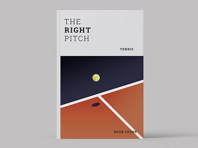 The Right Pitch ball blue book cover graphic illustration net pitch red sport tennis vector winning