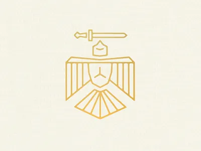 Birds and swords art badge branding deco graphic design logo minnesota