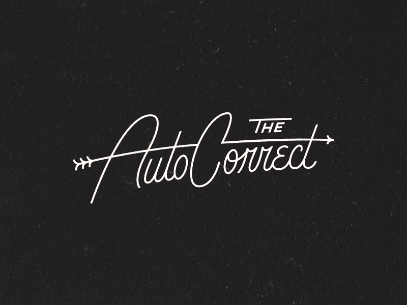 The AutoCorrect golf hand lettering lettering logo logotype script vintage