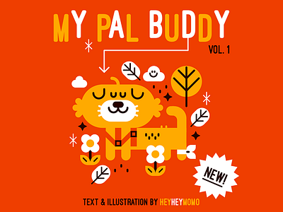 My pal Buddy book buddy cover cute dog vector