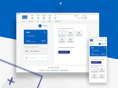UX/UI Payment Card bank blue cards checkout finance olsztyn pay poland