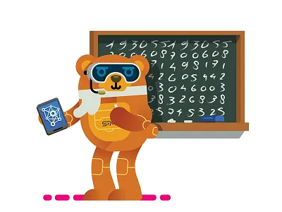 Cyber Bear Science animal bear math robot science