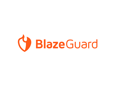 BlazeGuard Logo blaze fire flame guard logo shield