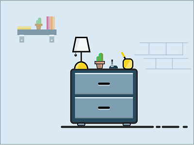 Side Cabinet Living Room illustration