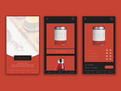 Laon Dessert Ordering App dessert app dessert order order online tea app ui design ux design visual design web design