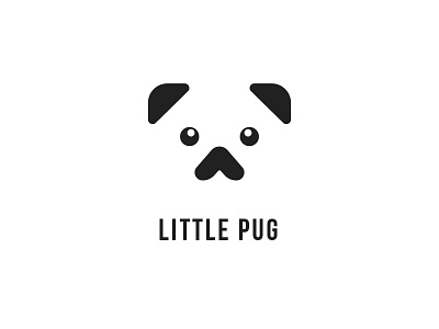 Little Pug dog logo minimalism pug simple