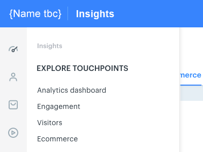 Insights dashboard analytics dashboard menu