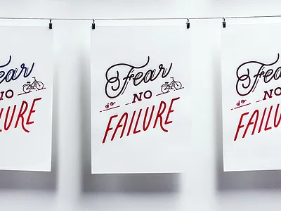 Fear No Failure bike failure poster