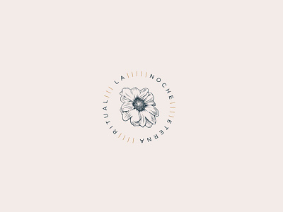 Logo La Noche Eterna Ritual brand branding floral logo logos logotype mark minimal plant simple