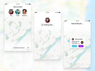 Family Finder - Daily UI #020 app family find iphone location