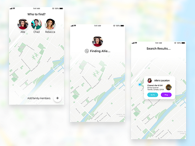 Family Finder - Daily UI #020 app family find iphone location