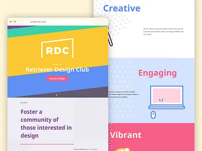 Retriever Design Club New Website animations branding design front end development illustrations web design website