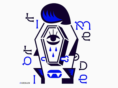 Time to die character die figure font fontbyme fontlover igreka2n illustration illustrator portrait typo vecteur