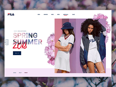 Fila - Blossom clean header minimal plant sans serif simple typography ui ux web design website