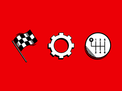 A&A Transmission Icons car iconography icons illustration illustrator racing vector web