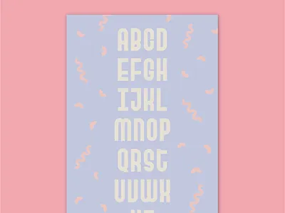 Modular Type alphabet design ut graphic design letter letterforms lettering letters modular pastel poster typeface typography
