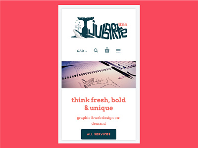 Jubarte Design Mobile Version drawing mobile sketch ui ux web design