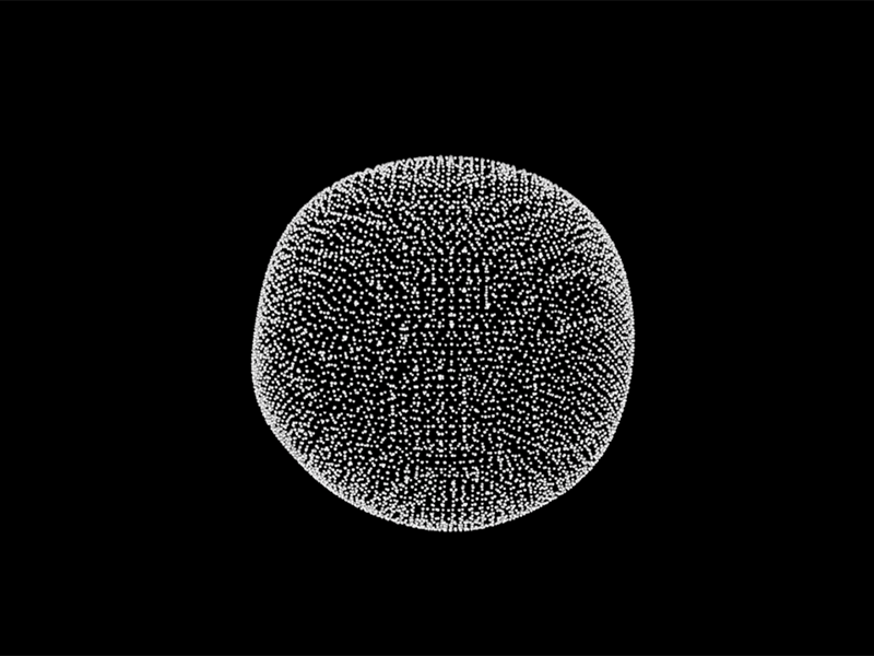 Blob black c4d dots monochrome white