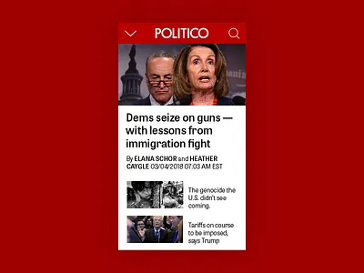 Daily UI 095: News. dailyui news