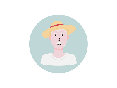 Farmer avatar farmer farming game hat illustration man pale profile