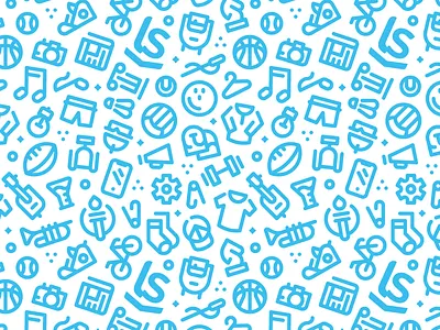 Locker Shop Icon Pattern apparel athletics fashion icon icon pattern line art merch pattern school screen printing shirt sports