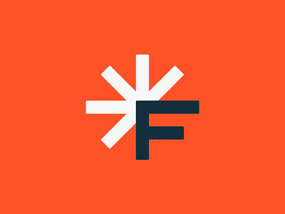 F branding f letter logo mark non profit sun symbol typography