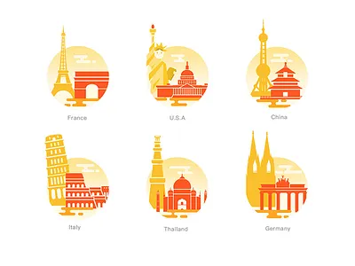 Places of interest illustration